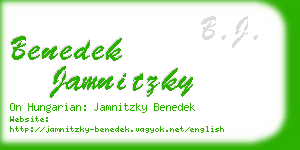 benedek jamnitzky business card